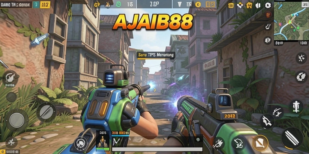 Screenshot gameplay AJAIB88 menampilkan aksi tembak-menembak yang seru.