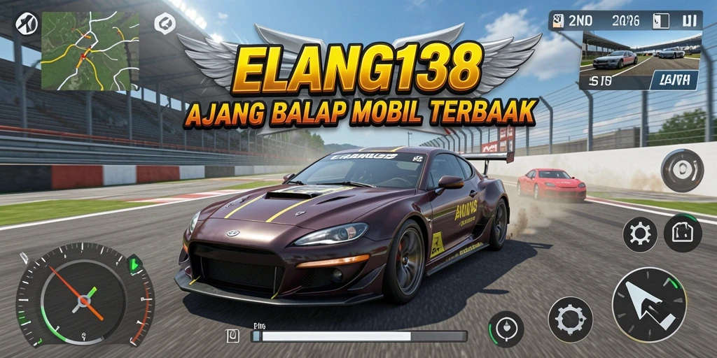 Tampilan gameplay seru dari balapan mobil di ELANG138.