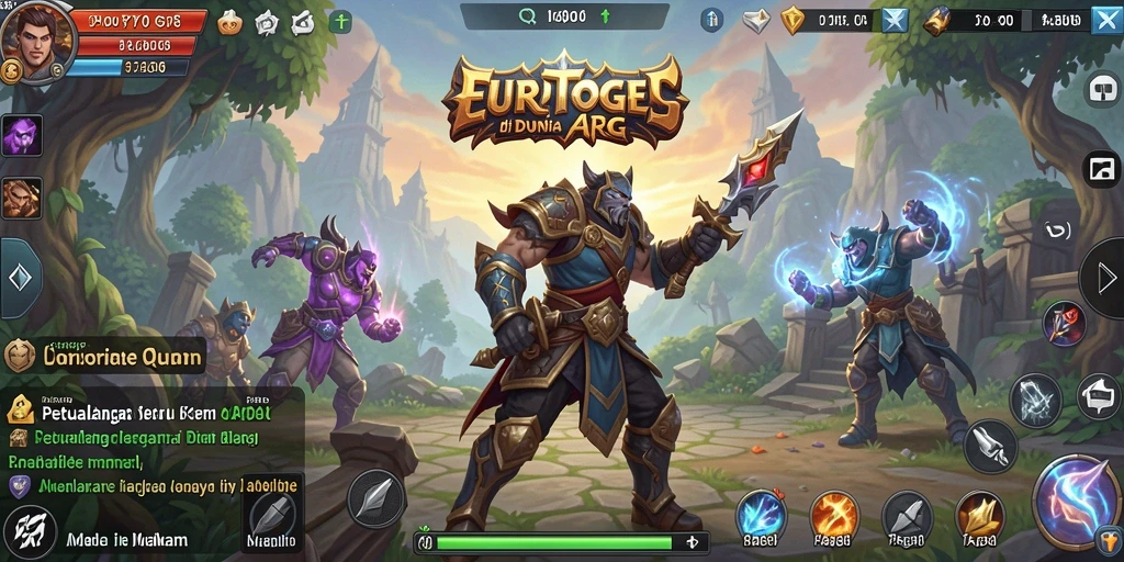 Tampilan gameplay ARPG seru di EUROTOGEL yang menampilkan aksi karakter.