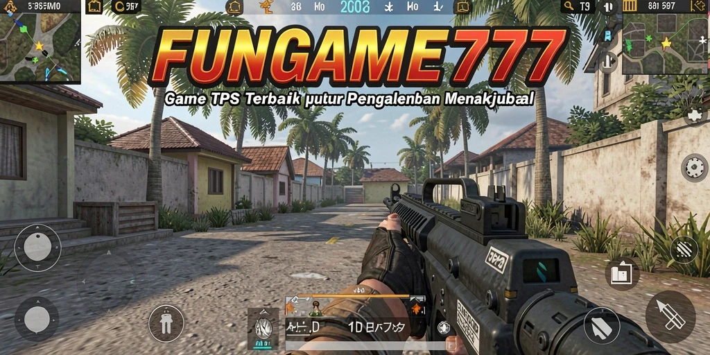 Tampilan pemandangan pertempuran dalam FUNGAME777 yang mendebarkan.