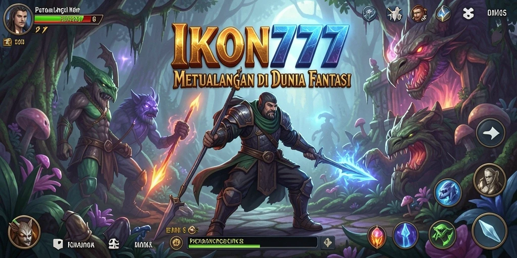 Tampilan gameplay yang mengasyikkan di IKON777 saat menjelajahi dunia fantasi.
