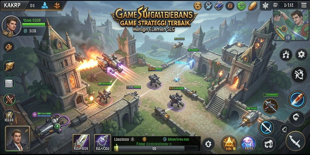 Screenshot gameplay KAKRP menunjukkan intensitas pertempuran SLG yang mendebarkan.