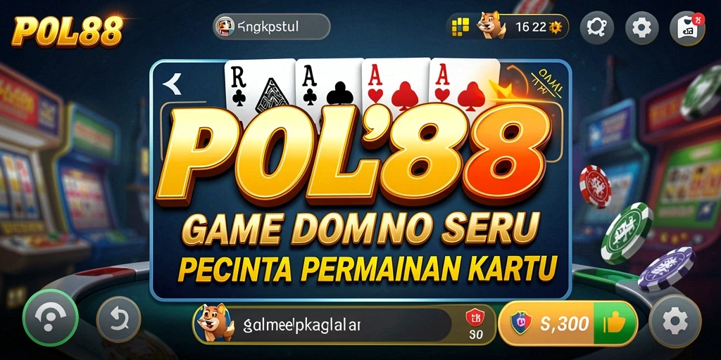 Tampilan gameplay seru dalam permainan Domino POL88.