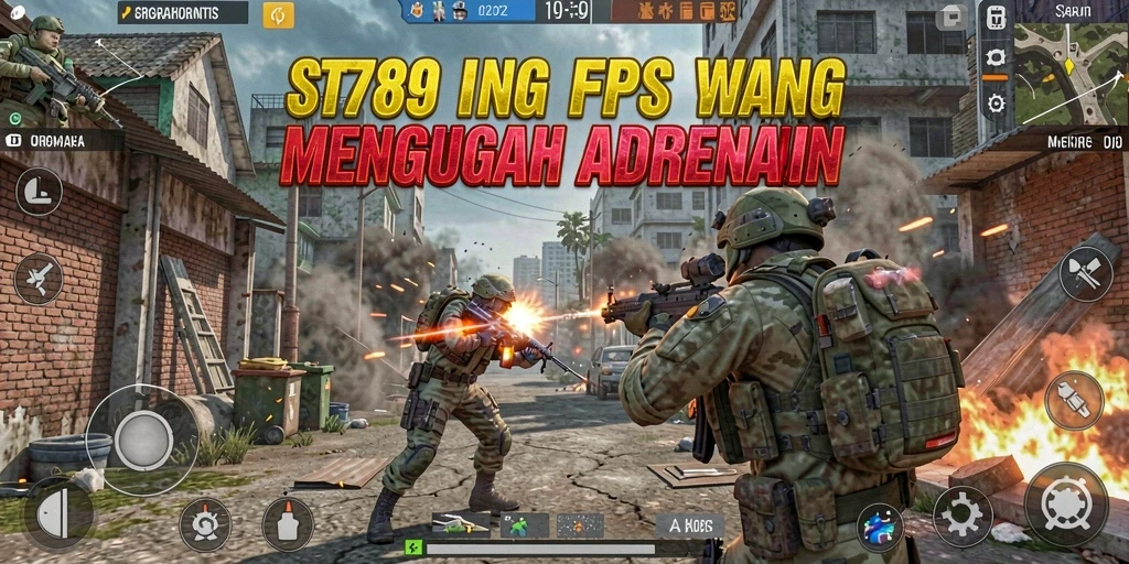 Screenshot utama ST789 menampilkan aksi seru dalam gameplay FPS.