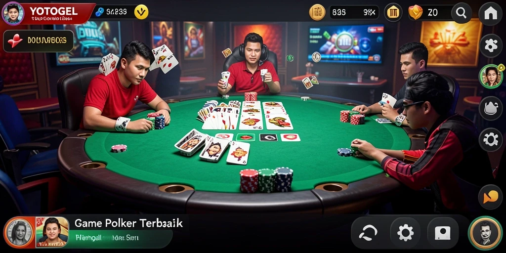 Screenshot menunjukkan gameplay seru dari YOTOGEL Poker.